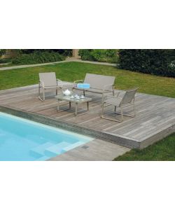 Moia Salotto da Giardino Anversa - Tortora - Completo con Tavolino