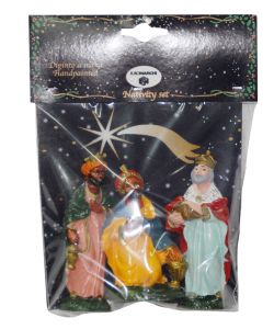 Set Statuine Re Magi - 3 Pezzi Presepe - 10 cm