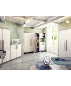 Keter Armadio Basso Excellence - Contenitore Salvaspazio 2 Ripiani - PVC - L 65 x P 45 x H 97 cm - Ideale per Terrazzo, Garage, Cucina, Bagno