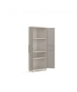 Keter Armadio Alto Wood Grain 68x39x182 cm - Armadio Multiuso Grigio