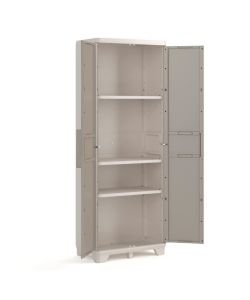 Keter Armadio Alto Wood Grain 68x39x182 cm - Armadio Multiuso Grigio