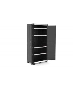 Keter Armadio in Resina Nero XL 88x45x181cm - Multiuso con 3 Ripiani