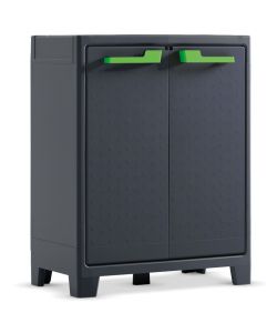 Keter Armadietto Moby Grigio Grafite 100 cm - Mobile Organizzatore Resistente - Armadio Esterno Impermeabile - Design Moderno e Sicuro