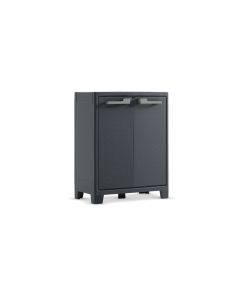Keter Armadietto Moby Grigio Grafite 100 cm - Mobile Organizzatore Resistente - Armadio Esterno Impermeabile - Design Moderno e Sicuro