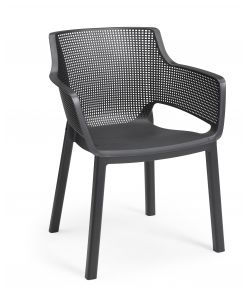 ELISA CHAIR - IMBALLO 6 PEZZI
- (6x) 61x54x79h - Smooth Finish/Mesh - 
Grafite Keter