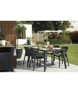 ELISA CHAIR - IMBALLO 6 PEZZI
- (6x) 61x54x79h - Smooth Finish/Mesh - 
Grafite Keter