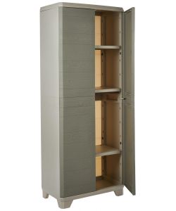Keter Armadio Portascope Linear Wood Beige 68x39x173 cm - Multiuso - 3 Ripiani