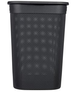 Keter Portabiancheria Filo Traforato Grigio Scuro 55L - 44x35x61 cm