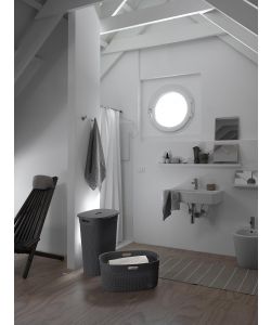 Keter Portabiancheria Filo Traforato Grigio Scuro 55L - 44x35x61 cm