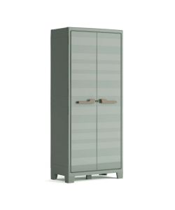 Keter Armadietto Esterno Planet Grigio Giada - 4 Ripiani Regolabili - 80x44x182 cm