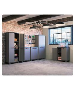 Keter Armadio Alto Grigio e Nero 68x39x173 cm - Armadio Multiuso