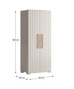 Keter Armadietto Multiuso Groove Beige e Sabbia - 80x45x180 cm - 8 Ripiani Regolabili
