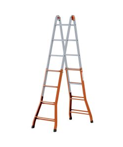 Gierre Scala telescopica 4+5 gradini in acciaio multicolore 4,14 m