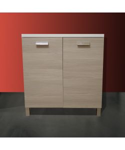 Base Cucina Olmo Grigio 80x50 cm con Maniglie Cromate - EASY80-2