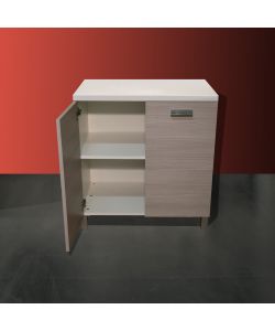 Base Cucina Olmo Grigio 80x50 cm con Maniglie Cromate - EASY80-2