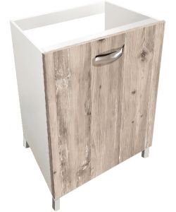 MABEL Mobile Sottolavello Cucina 60 cm Node 1 Anta Bianco Antigraffio