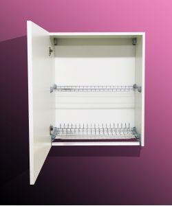 Pensile Cucina Scolapiatti Bianco 60x70.5 cm - Maniglie Cromate