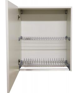 Pensile Cucina Scolapiatti Bianco 60x70.5 cm - Maniglie Cromate