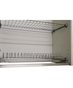 Pensile Cucina Scolapiatti Bianco 60x70.5 cm - Maniglie Cromate