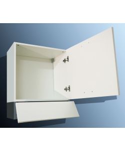 Pensile Cucina Sopracappa Bianco 60 cm - Maniglie Cromate Lucide