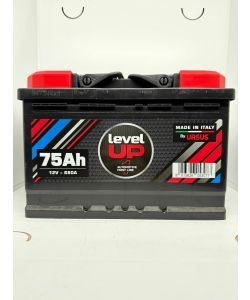 Level UP Batteria Auto 75Ah - Potente e Affidabile, Spunto 680A - Tecnologia Ca/Ca