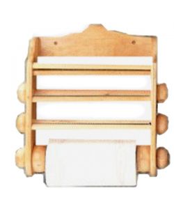 Portarotolo Legno Lusso Rotoli 3 Naturale   Calder