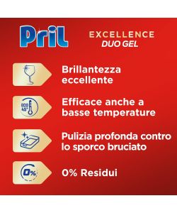 Pril Detersivo Lavastoviglie Gel Limone 540ml - Azione Sciogligrasso
