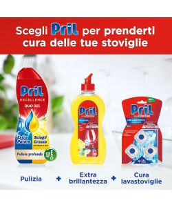 Pril Detersivo Lavastoviglie Gel Limone 540ml - Azione Sciogligrasso