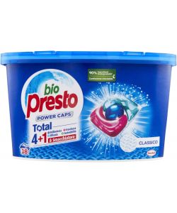 Bio Presto Detersivo Lavatrice in Capsule 18 Lavaggi Blu 4+1