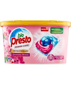 Bio Presto Detersivo Lavatrice Caps Aromaterapia Floreale 18 Lavaggi
