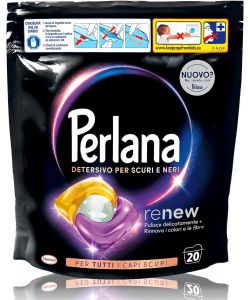 Perlana Detersivo Caps per Scuri e Neri 20 unit� - Detersivo Lavatrice Nero - Floral