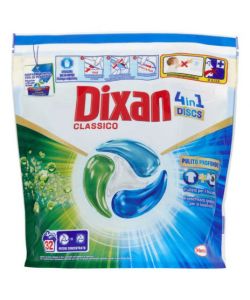 Dixan Detersivo Lavatrice Classico 4in1 32 Lavaggi Bianco 528g