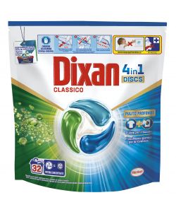 Dixan Detersivo Lavatrice Classico 4in1 32 Lavaggi Bianco 528g