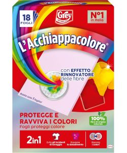 Grey L'Acchiappacolore 2in1 Fogli Proteggi Colore 18 unità Rosso