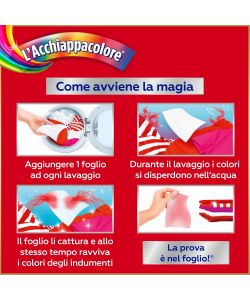 Grey L'Acchiappacolore 2in1 Fogli Proteggi Colore 18 unità Rosso