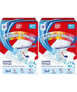 Grey Buste Sbiancanti L'Acchiappa&Smacchia 3in1 Rosso 12 Buste Ecologiche