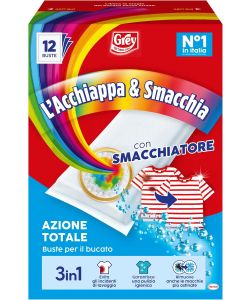 Grey L'Acchiappa Smacchia 3in1 Buste Cattura Colore Rosso 12 Buste