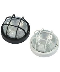 Plafoniera Brixo Tonda Nera con Griglia F G24272