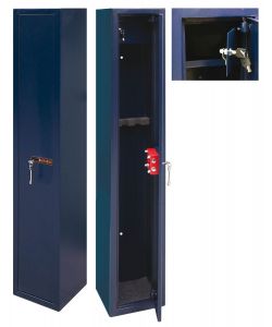 Brixo Armadio Portafucili 3 Posti Grigio 24x24x143 cm Sicurezza Armi