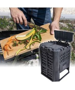 BRIXO Compostiera Kompobox - Nero - 360 Lt