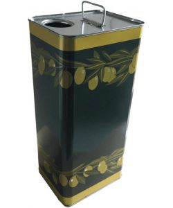 Tanica Latta Banda Stagnata 10L Bianco per Alimenti Olio Vino