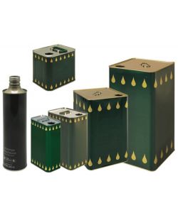 Lattina Banda Stagnata 3 Litri per Olio Alimentare con Maniglia