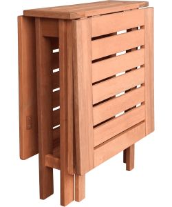 Tavolo Pieghevole in Legno Massello Meranti 130x60xH72 cm Giardino