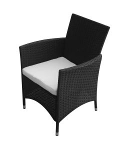 Salotto da Giardino Rattan Radical - Antracite - 2 Poltrone e Tavolo