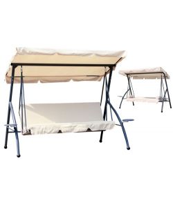 GDLC Dondolo 3 Posti  Hola - Reclinabile - Grigio e Beige