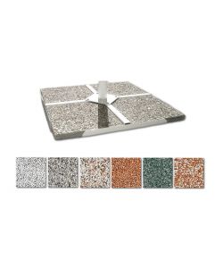 GDLC Lastra per Ombrelloni da Giardino - Grigio Graniglia - 50x50