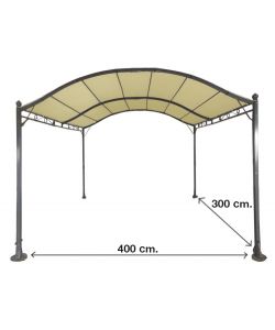 Gazebo Pergola Maxi in Acciaio e Poliestere - 3x4m