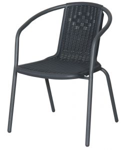 GDLC Sedia da Giardino Bistrot Street - Nero - 56x56xH74 cm