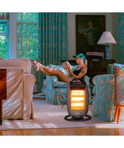 Niklas Stufa Alogena Elettrica Classic Oscillante 1200W - 38x27x57 cm