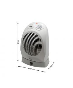 Niklas Termoventilatore Wave Verticale Oscillante in ABS Bianco 2000W